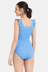 Zelocity Elastane Blended Slip-On Malliot with Removable Pads - Azure Blue — thumbnail 3